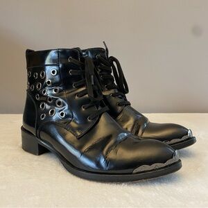 Roberto Botticelli News Patent Leather Biker Boots